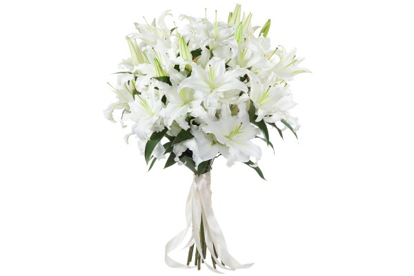 Букет из белых лилий